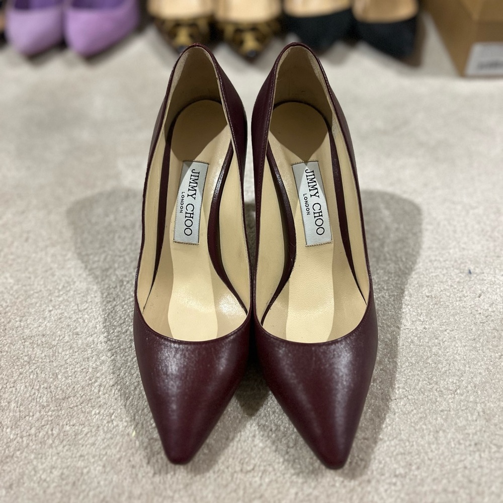 Jimmy Choo Love Burgundy Pumps